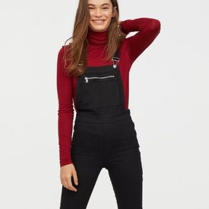 Black Bib Overalls, Size 0